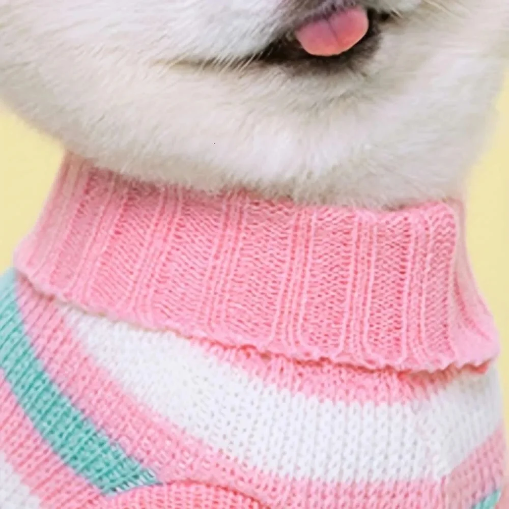 New Dog Sweater Pink And Blue Small